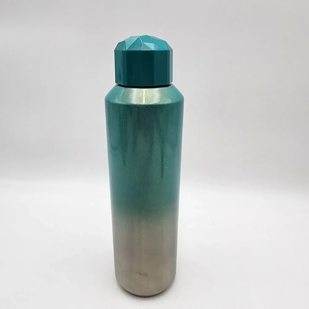 Starbucks Stainless Steel‎ Jewel Lid 20oz Glitter Silver Teal Ombré